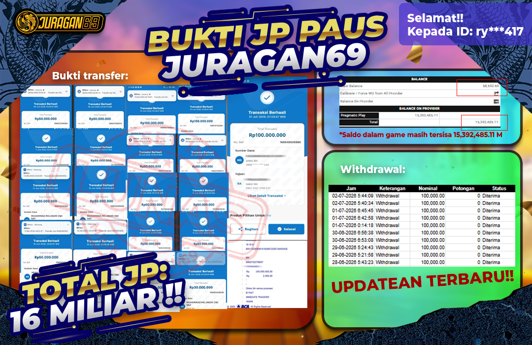 Bukti Jp JURAGAN69